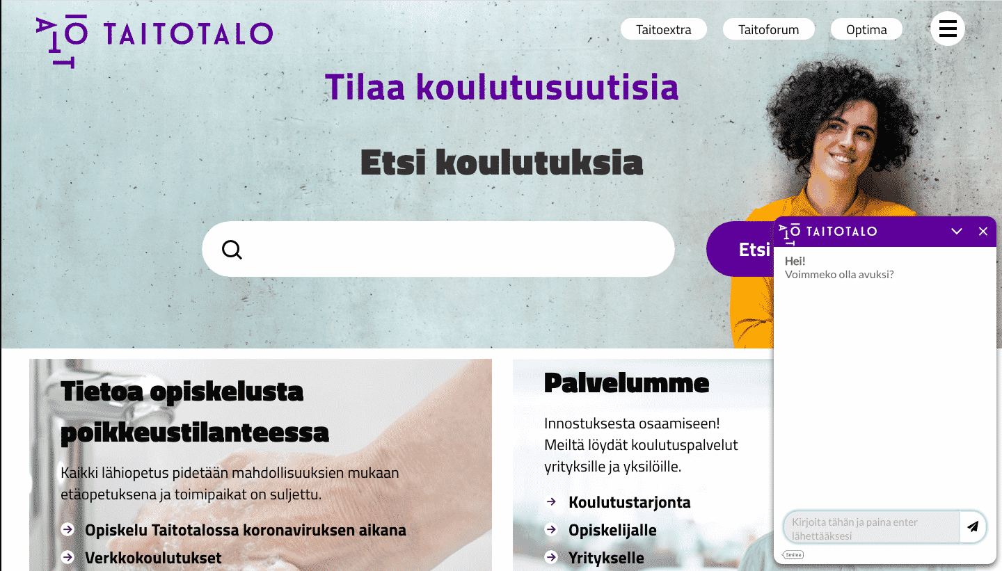 Taitotalo chat 2020